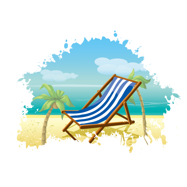 Пляж на прозрачном фоне