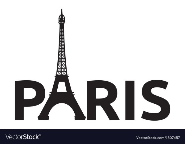 Надпись Paris на белом фоне