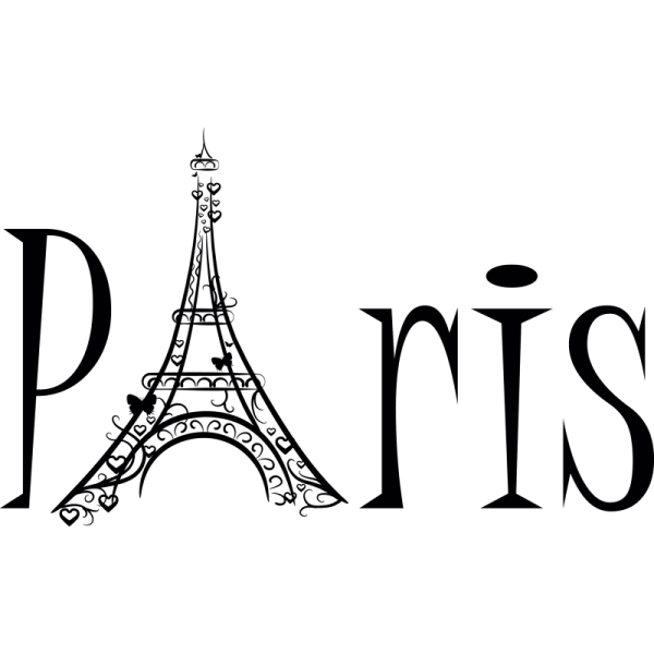 Paris надпись красивая