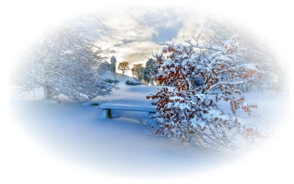 Зима на прозрачном фоне