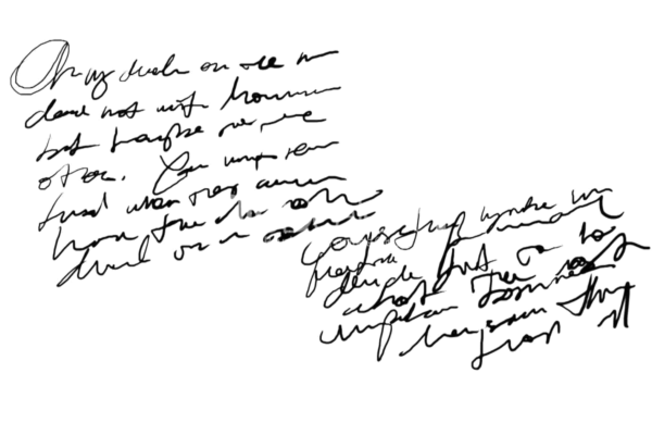 Почерк без фона