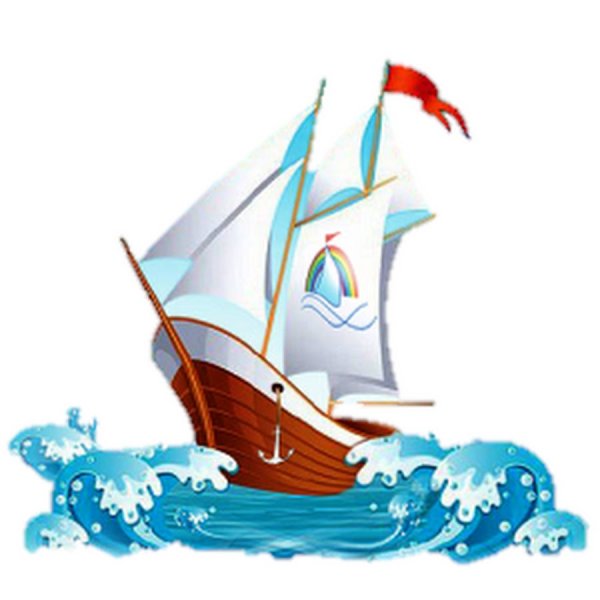 Кораблик плывет по волнам