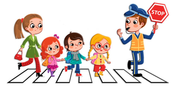 Пешеход на прозрачном фоне