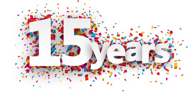 15 Лет на прозрачном фоне