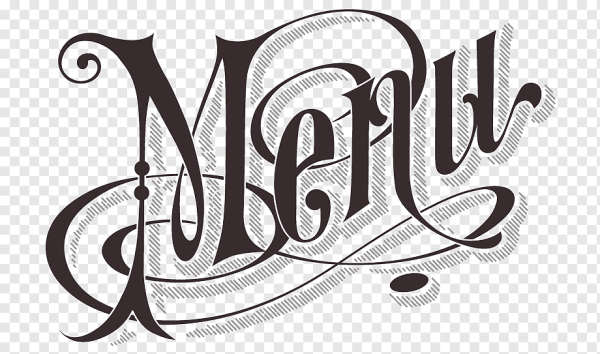 Меню надпись красивая