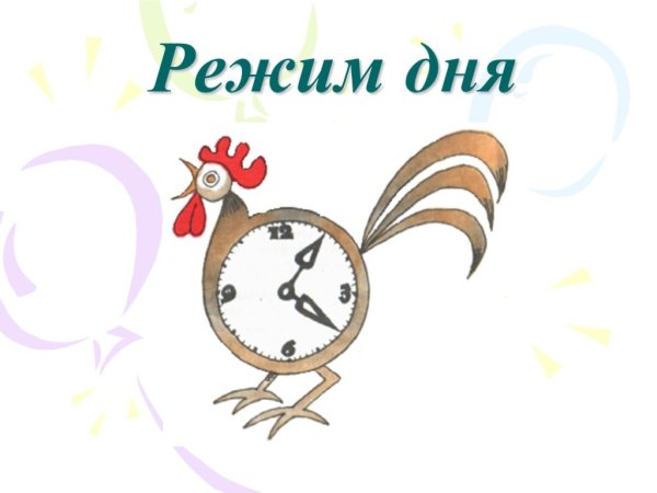 Распорядок дня надпись