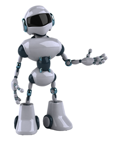 Робот на белом фоне