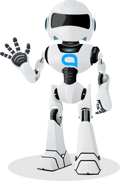 Робот на белом фоне
