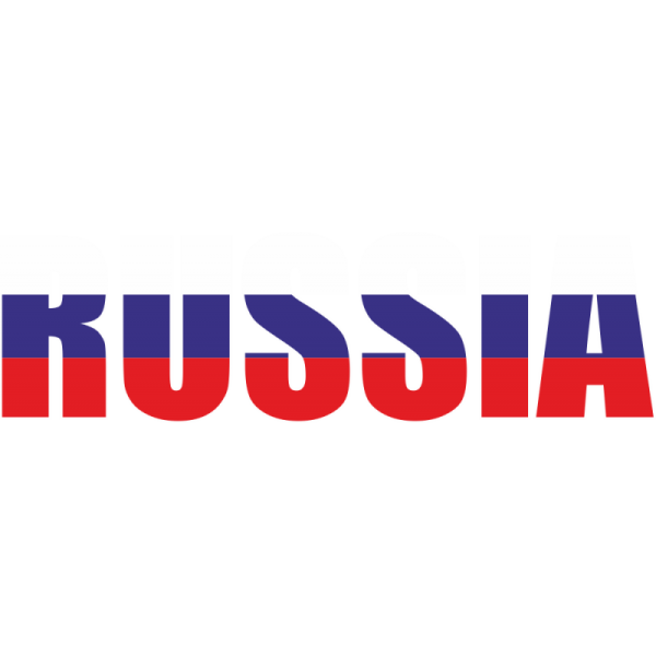 Надпись Россия на прозрачном фоне