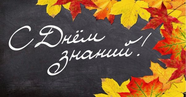 С днем знаний стильная открытка