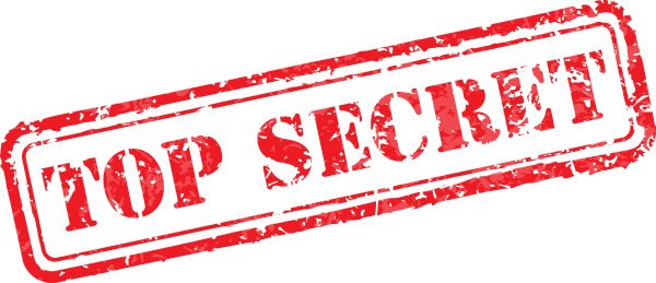 Штамп Top Secret на прозрачном фоне