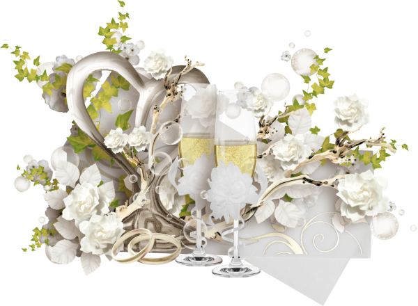 Свадебные на прозрачном фоне