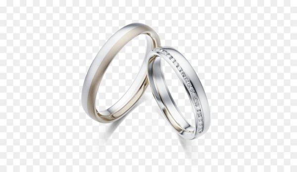 Кольцо белое золото без фона