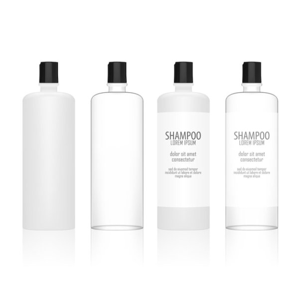 Этикетка на флаконе шампуня