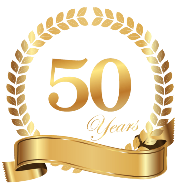Цифра 50 Золотая