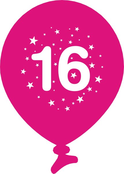 Цифра 16 красивая