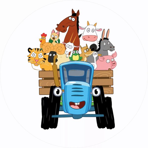Мультфильм синий трактор