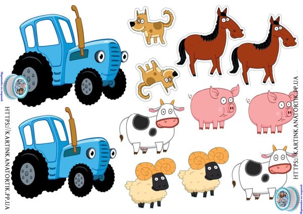 Синий трактор герои