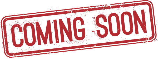 Надпись coming soon с прозрачным фоном