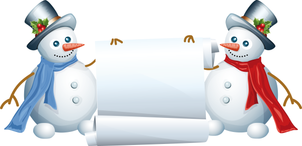 Снеговик на прозрачном фоне