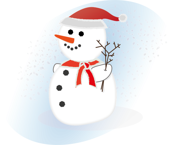 Забавный Снеговик рисунок