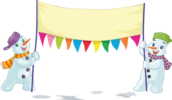 Парад снеговиков на прозрачном фоне