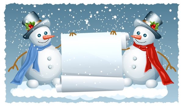 Снеговик плакат