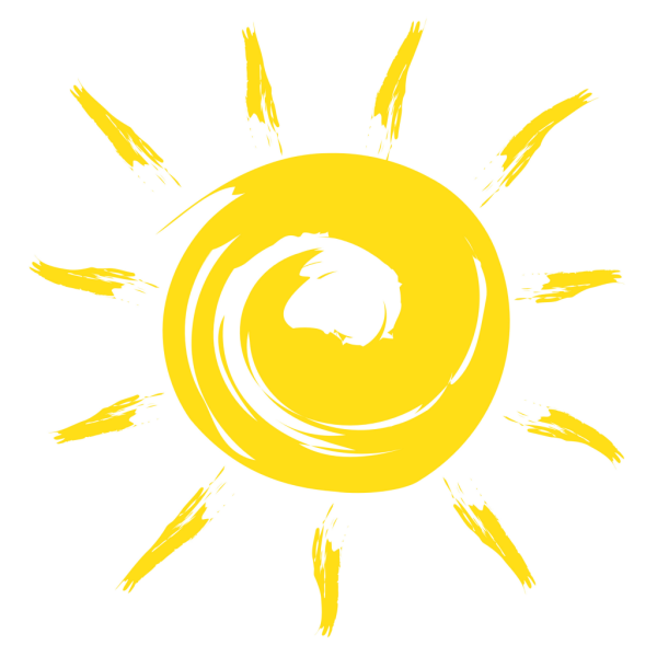 Солнышко на белом фоне