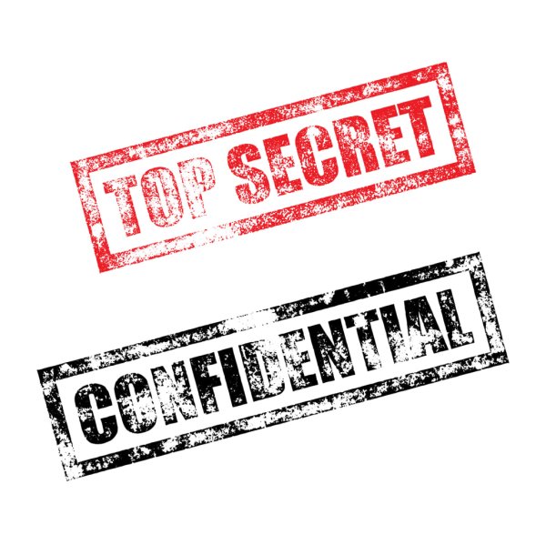 Штамп совершенно секретно на прозрачном фоне