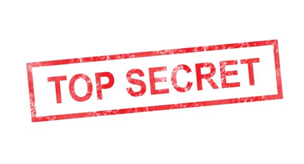 Надпись красным секретно