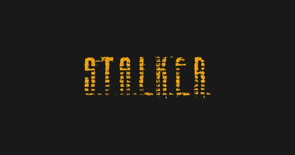 Надпись s.t.a.l.k.e.r на чёрный фоне