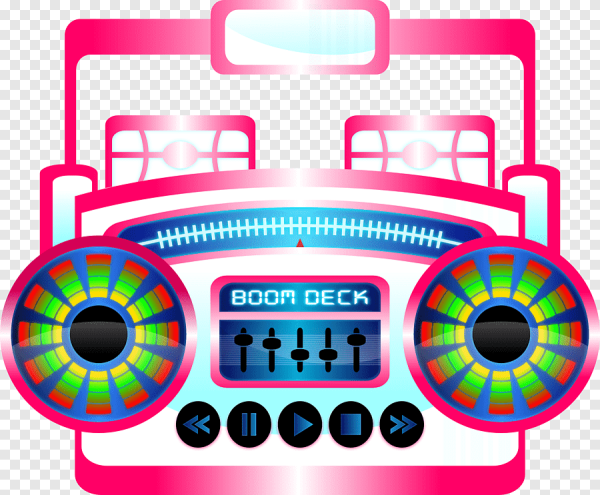 Магнитофон в стиле диско