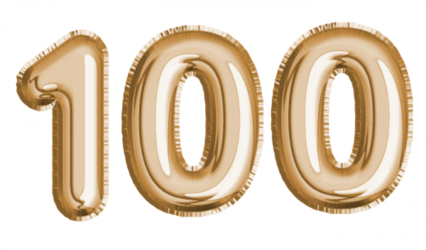 Цифра 10 Золотая на прозрачном фоне