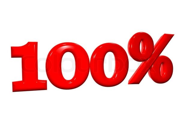 Цифра 100 на Красном фоне