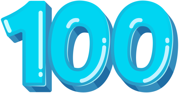 100 На прозрачном фоне