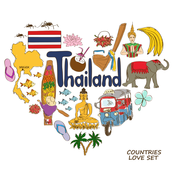 Таиланд на прозрачном фоне