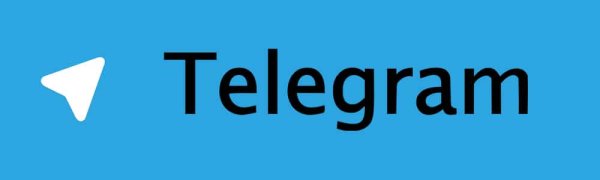 Телеграм лого с надписью
