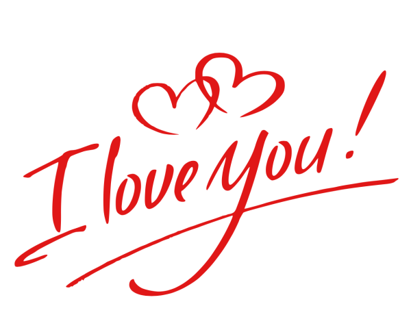 Надпись люблю