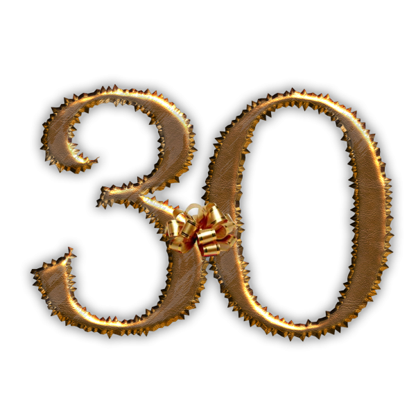 30 Лет на прозрачном фоне