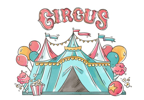 Цирк шатер розовый