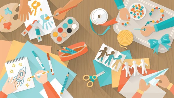 Творческий кружок для детей фон