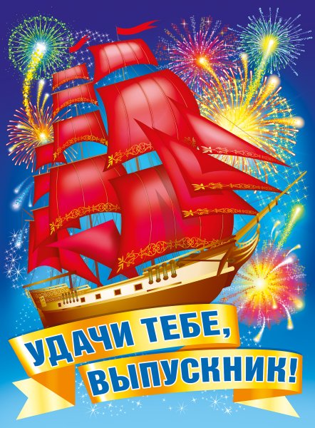 Плакат удачи тебе, выпускник !