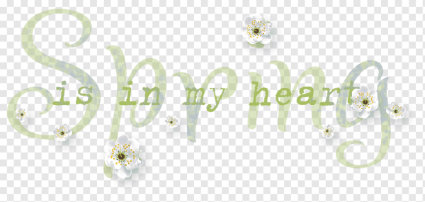 Красивая надпись Весна на прозрачном фоне