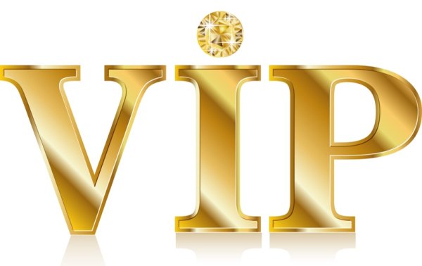 Золотой VIP на прозрачном фоне