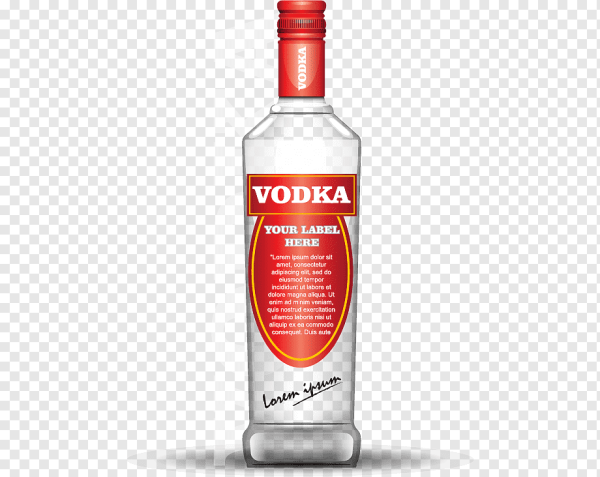 Водка на прозрачном фоне