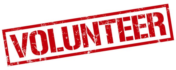 Надпись волонтер