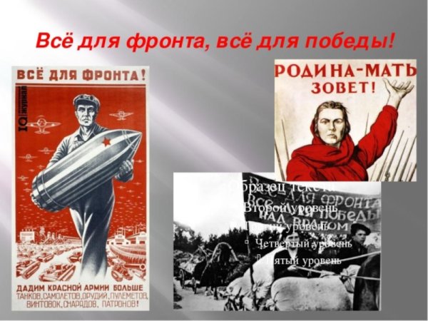 Все для фронта все для Победы плакат