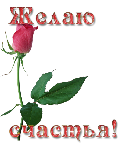 Желаю счастья на прозрачном фоне