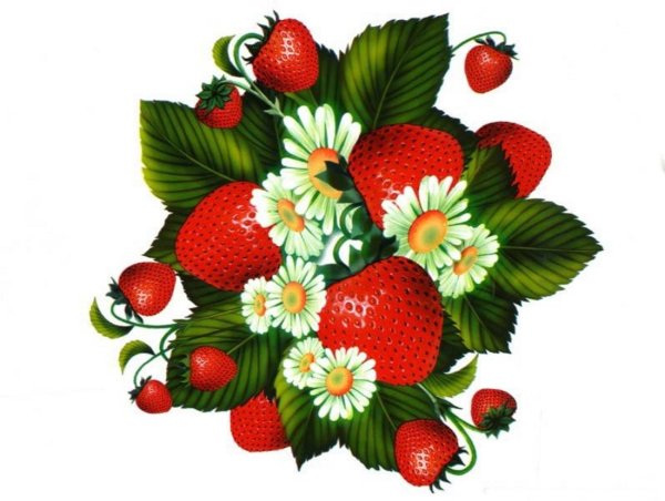 Земляника картинка для детей на прозрачном фоне