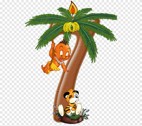 Цифра 7 с обезьяной